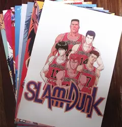 8 шт./компл. Slam Dunk Баскетбол плакат аниме Hanamichi Rukawa Mitsui Акаги Мияги Плакаты для стен 42x29 см Бесплатная доставка