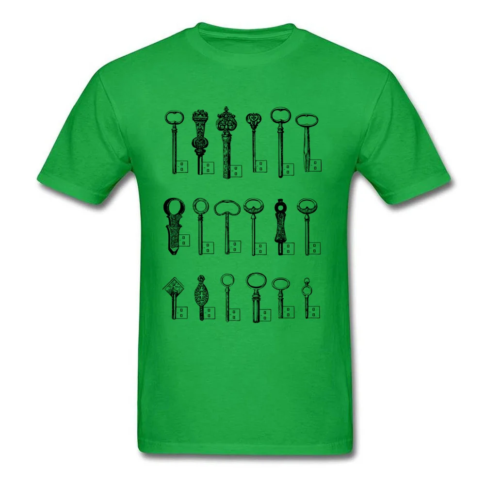 Customized Short Sleeve Tees Mother Day Round Collar 100% Cotton Men T-shirts Usb Keys Customized Top T-shirts Slim Fit Usb Keys green