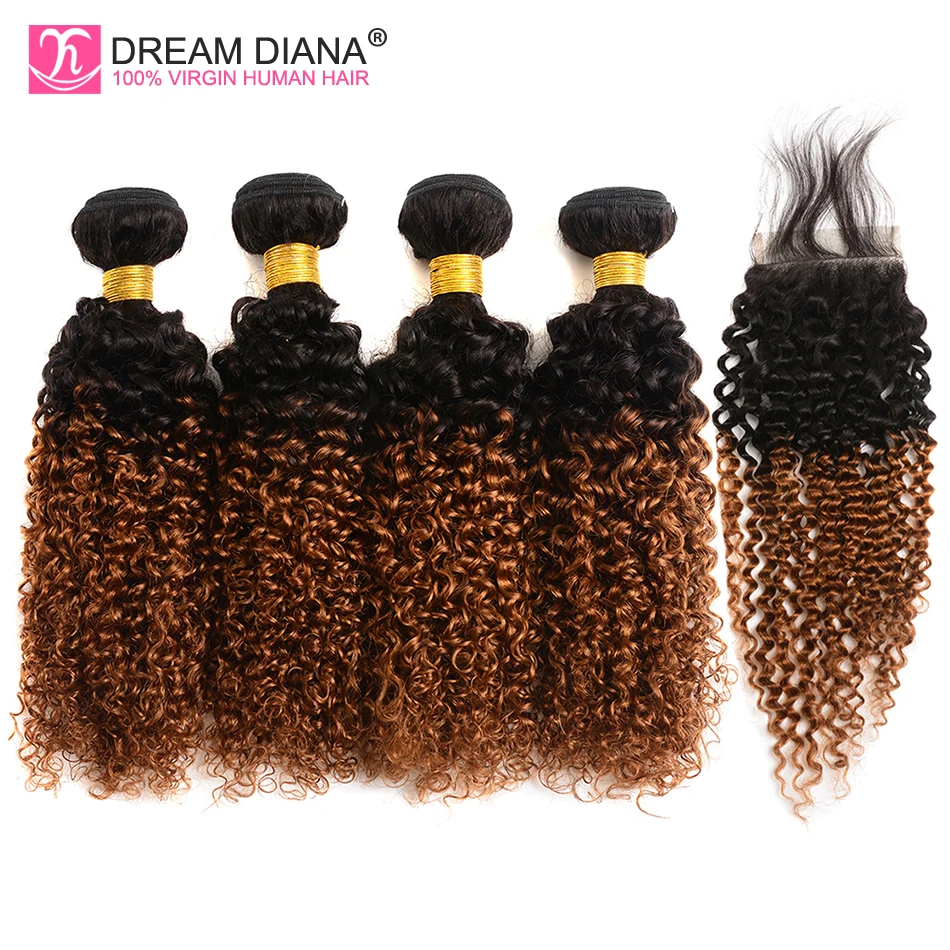 DreamDiana Vietnamese Ombre Curly Hair With Closure Two Tones Black 30 Afro Kinky Bundles With Closure Colored Remy Human Hair DreamDiana Vietnamese Ombre Curly Hair With Closure Two Tones Black 30 Afro Kinky Bundles With Closure Colored Remy Human Hair