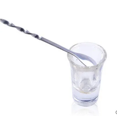 

2014 New Stainless Steel Mixing Spoon Twisted Mixing Spoon Swizzle Stick Whisk Mixing Tool Tableware Barware Free Shipping