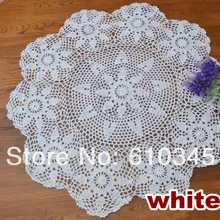 Ручное вязание крючком коврик для стола, хлопок серовато-бежевая салфетка, коврик для стола, подставка 65X65 см 2 шт./партия