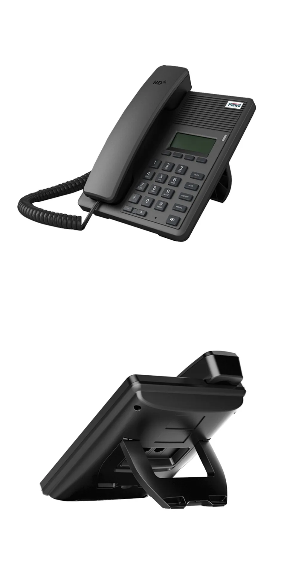 HD Voice 2 SIP линии IP телефон, VoIP телефон. Asterisk Elastix мини-телефон скольжения RJ09 гарнитура интерфейс, поддержка нескольких языков