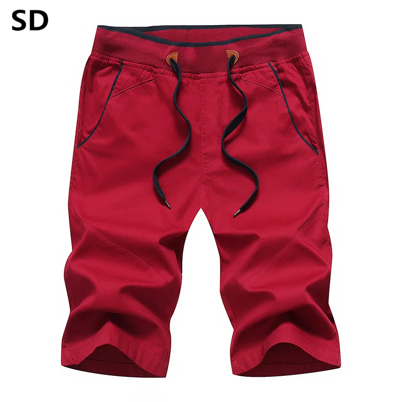 Лидер продаж, мужские шорты, пляжные шорты для серфинга, летние укороченные мужские повседневные Бермуды, брюки с эластичной резинкой на талии, 1037