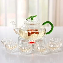 600 мл высокоборосиликатный термостойкий стеклянный цветочный чайник цветочный чай кунг-фу чайник прозрачный фильтр нагревательная кастрюля