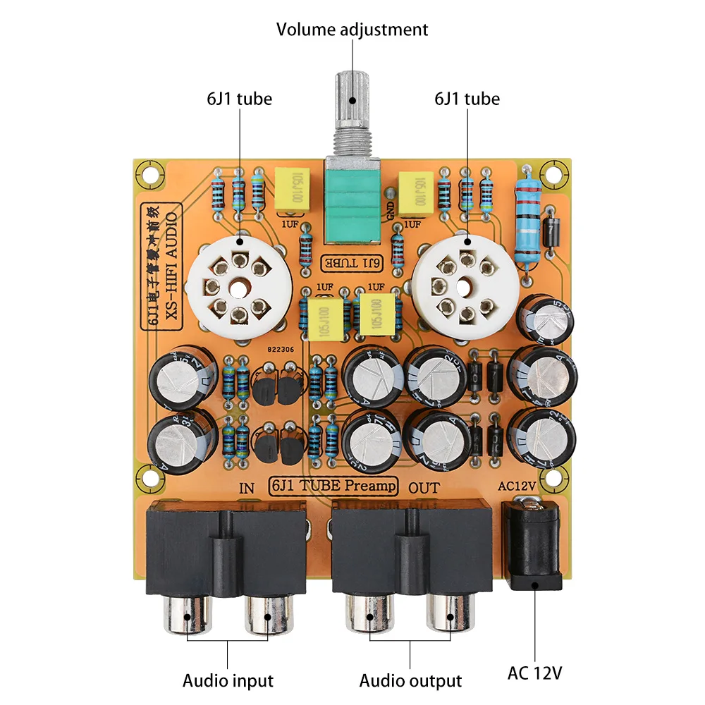 AIYIMA 6J1 ламповый предусилитель усилитель доска HiFi класса а усилитель 6J2 вакуумный желчный предусилитель с высоким уровнем баса контроль тона домашний звуковой кинотеатр