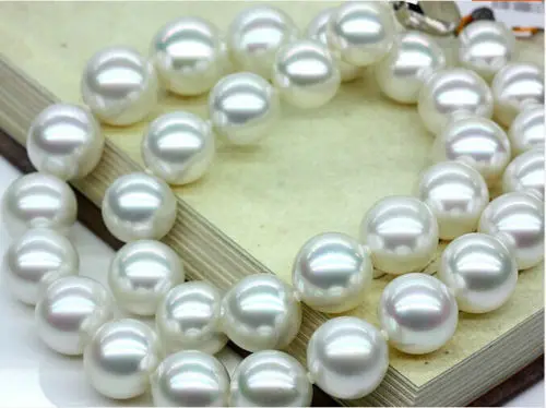 

FREE SHIPPING HOT sell new Style >>>CLASSIC11- 12MM SOUTH SEA AAA WHITE ROUND PEARL NECKLACES 18INCH