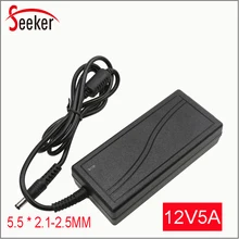 Seeker AC100V-240V DC 12V5A 60 ВАТТ Desktop Мощность адаптер 5,5*2,1 мм 1,2 м линии Питание для CCTV DVR/камеры светодиодный полоски
