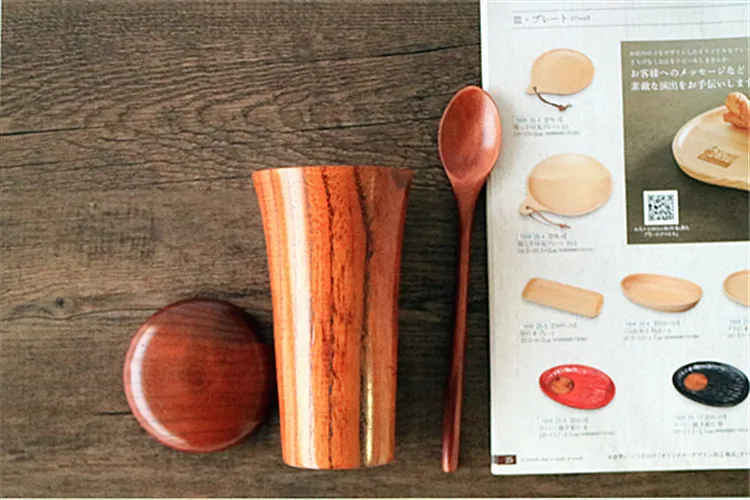 Творческий персонализированные натурального дерева Кубок японский Симпатичные деревянные пить Кофе Чай cupwood Кофе чашки Чай посуда
