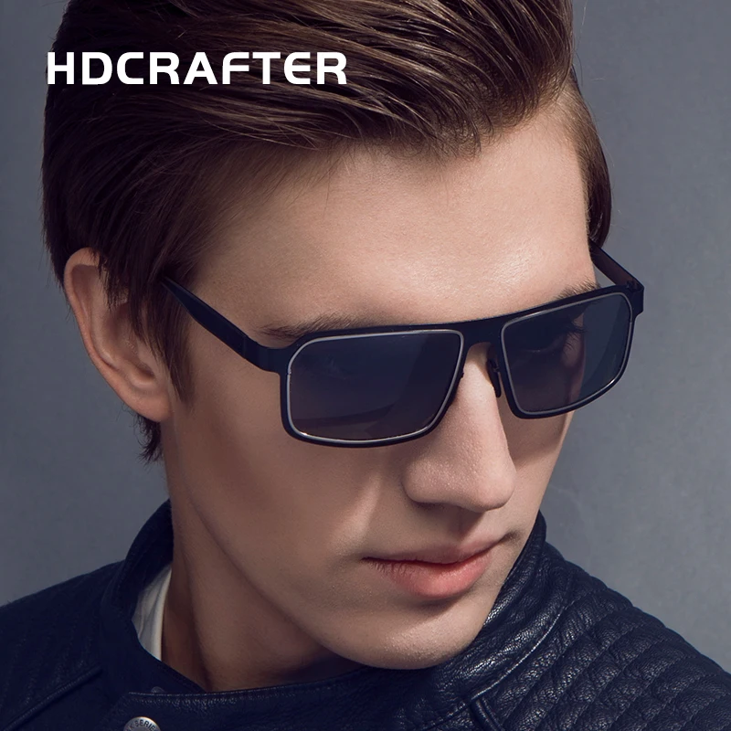 HDCRAFTER мужские модные стильные поляризованные солнцезащитные очки безопасные для вождения солнцезащитные очки для мужчин брендовые дизайнерские gafas oculos de sol masculino