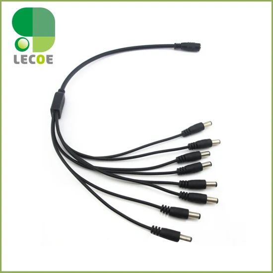 

5.5 x 2.1mm DC 1 to 8 , DC Female to 8 Male Power Splitter adapter DC Power Splitter Adapter For CCTV Camera Cable