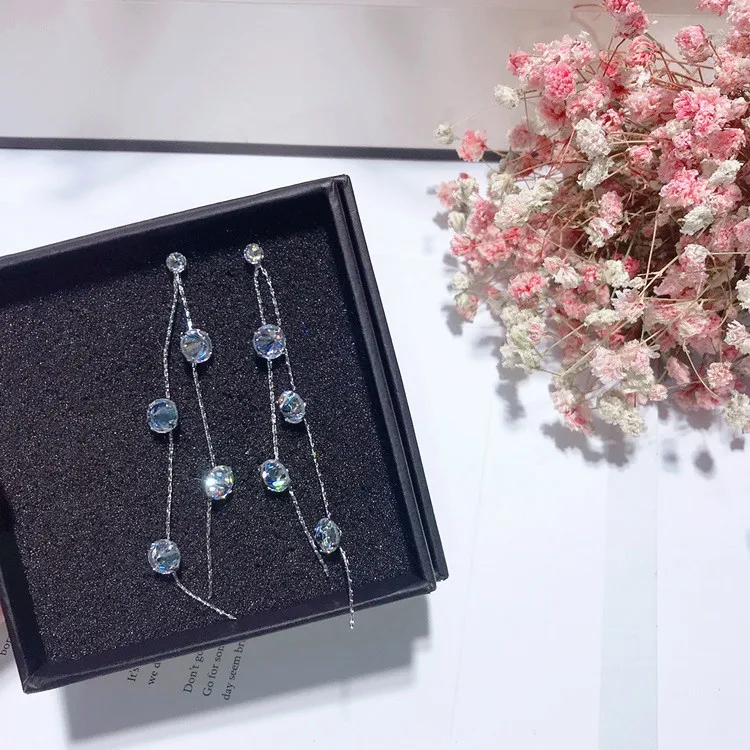 Кисточкой CZ серьги серебро 925 Сообщение гипоаллергенный fadeless сплав моды для