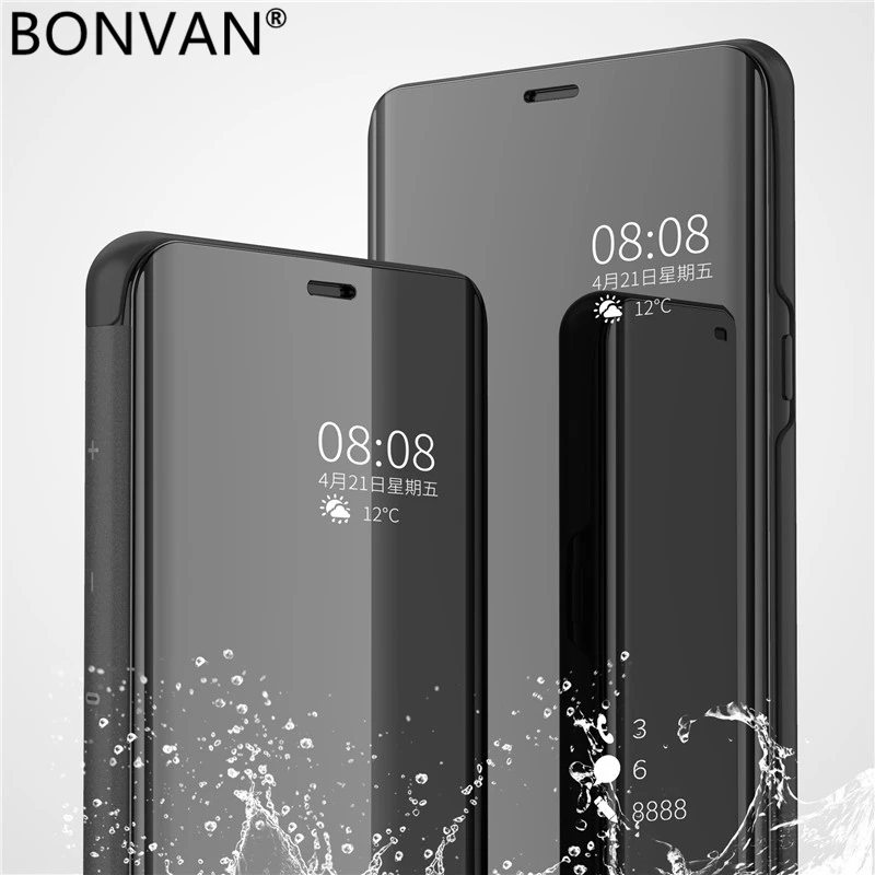 BONVAN флип-чехол для Samsung Galaxy Note 9 8 5 4 3 смарт-чехлы с твердой подставкой кожаный