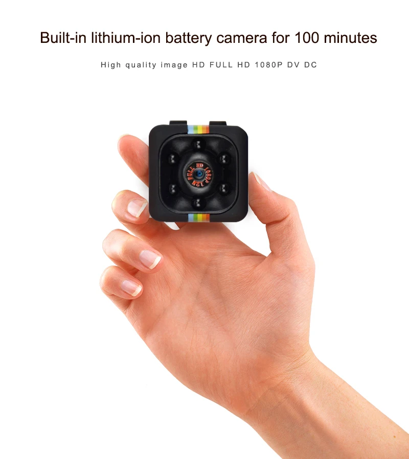 SQ11 мини-камера 1080p для домашней безопасности инфракрасная камера ночного видения монитор Скрытая видеокамера