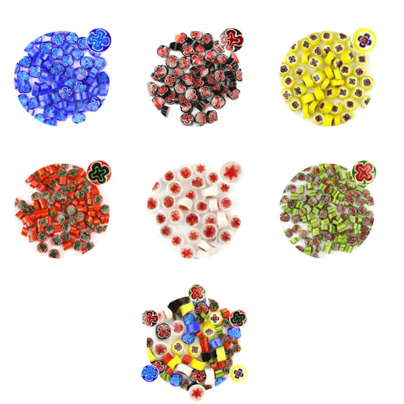 

500g/Bag Colorful Flower Fusing Glasses Mixed Beautiful Millefiori Glass Microwave Kiln Accessories for DIY Craft Decoration