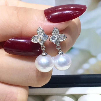 

925 Sterling Silver Earrings Findings Nice Quality Earrings Settings Mountings Parts Mounts for Pearls Agate Coral Beads