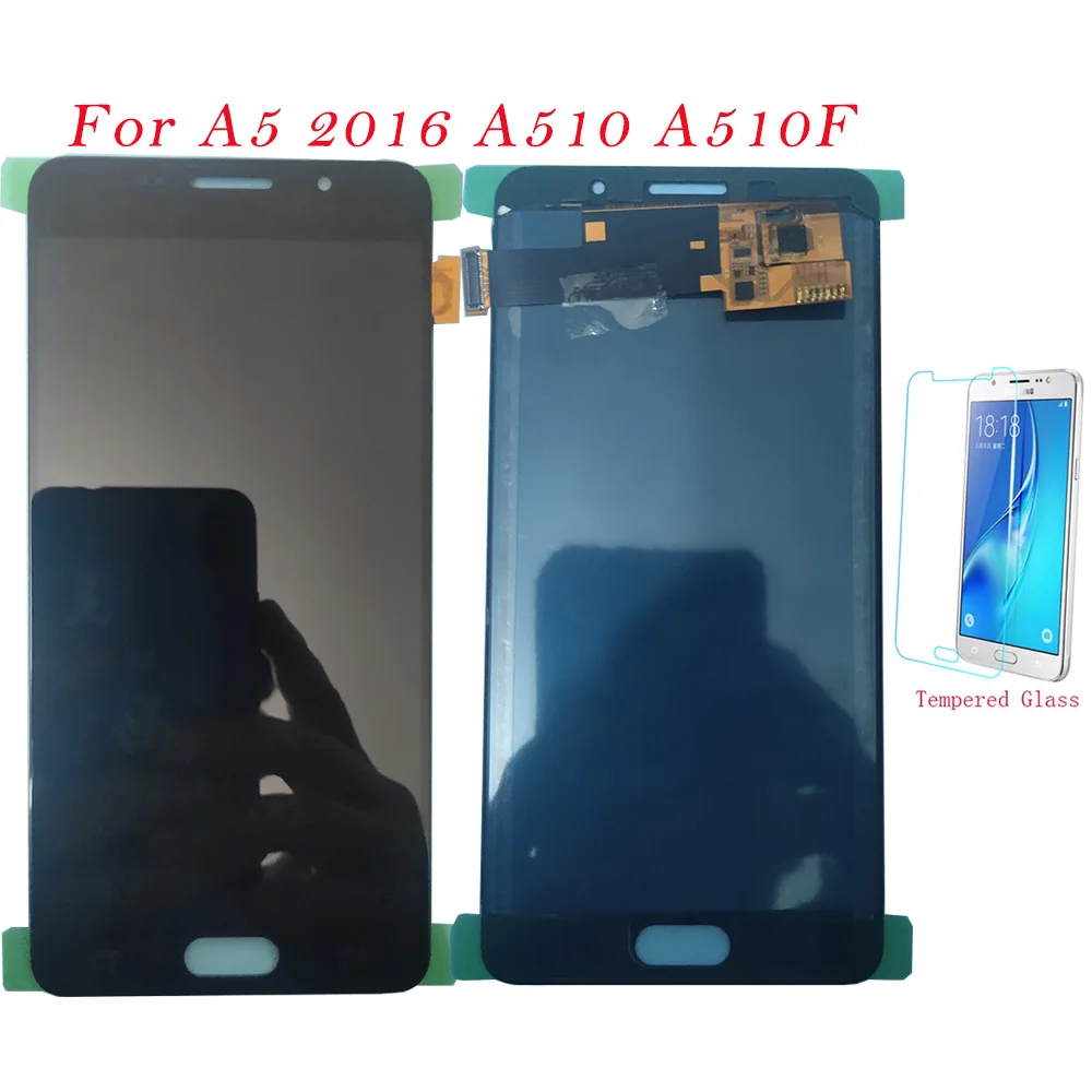 Скидка Тестовый ЖК экран для samsung Galaxy A5 2016 A510F A510M сенсорный экран дигитайзер ЖК дисплей Отрегулируйте Для samsung A510 сборка TFT