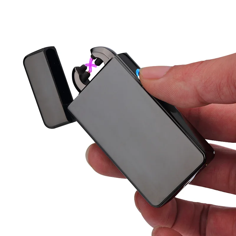 Luxury Double Arc Smoking Lighter Creative Windproof USB Electronic