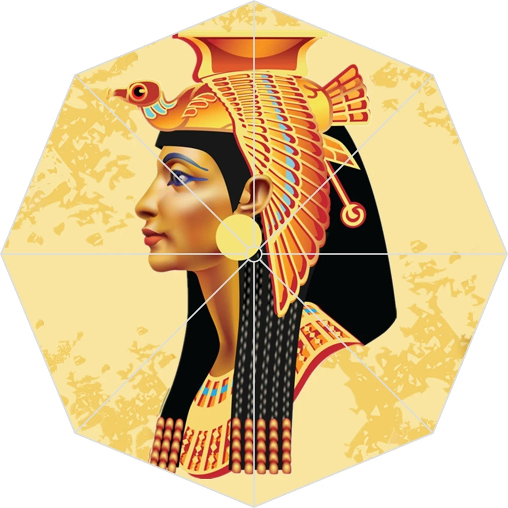 

NEW Egyptian Parchment Pharoahs Tutankhamun Automatic Umbrella Fashion Painting Parasol Beach Umbrellas Sun/Rain Women Umbrella