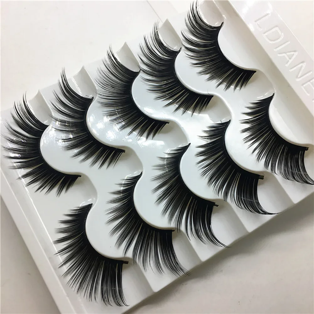 

1 Box Women Luxury 3D False Lashes Fluffy Strip Eyelashes Long Natural Party Mink Eyelashes Makeup Lash maquiagem faux cils