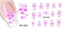 Hot Selling Fashion Watermark 1 Sheet 3D Design Cute DIY Flower Tips Nail Art Nail Sticker Manicure Nail Decal Nail Tools