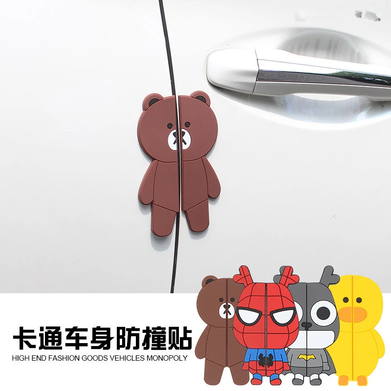 

car styling universal crash bar / bumper guard door cartoon / paste AUTOMOBILES mirror chafing