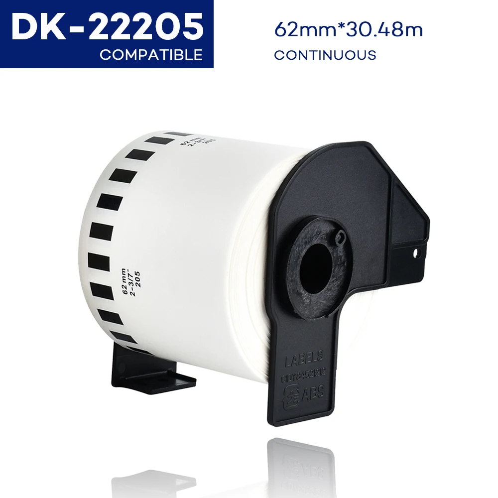 Cidy Compatible For Brother Dk-22205 Dk22205 Dk-2205 Dk205 Compatible Labels Brother Labels Continuous Paper Labels Dk 22205 - Printer Ribbons - ...
