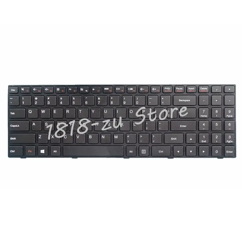 

YALUZU New English Laptop keyboard for Lenovo Ideapad 100-15 100-15IBY 100-15IB B50-10 NSK-BR0SN T6GT-US 25214785 PK130TH2A00 US