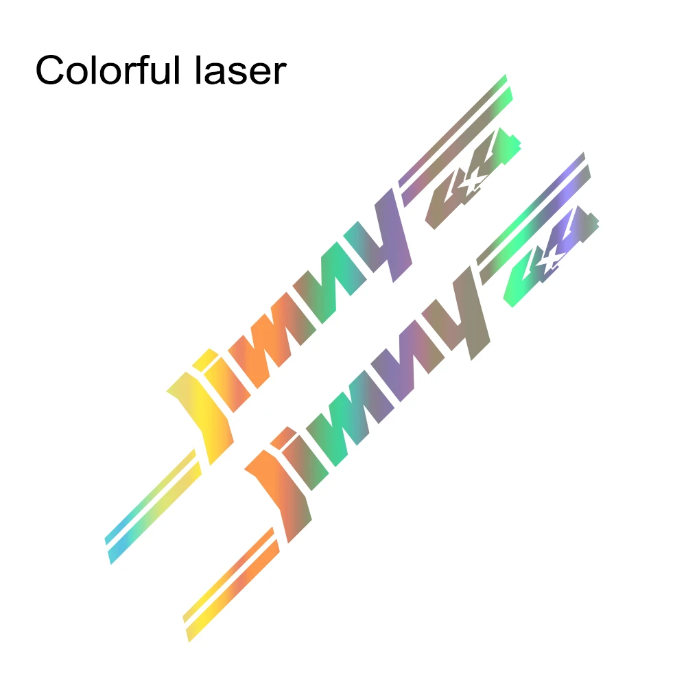Стильные автомобильные наклейки, боковые двери, авто спортивные графические наклейки, виниловые DIY украшения, тюнинг, Стайлинг для SUZUKI Jimny, автомобильные аксессуары - Название цвета: Colorful Laser