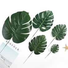 Искусственные растения Monstera зеленые листья в форме Панциря