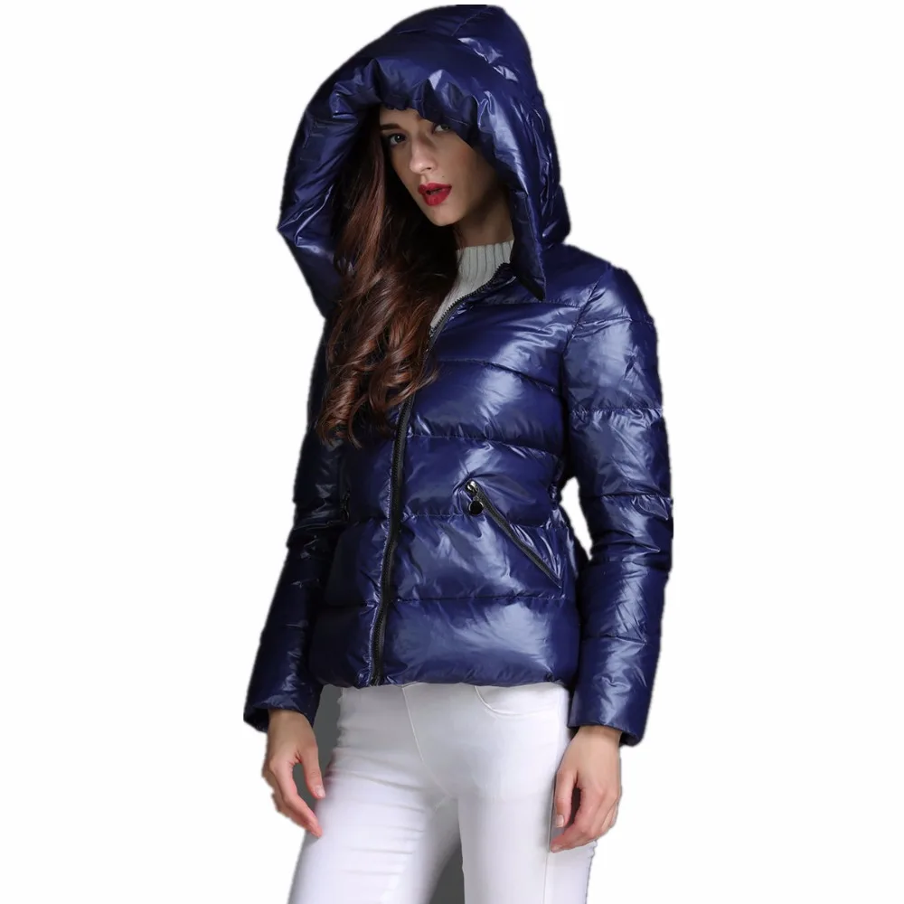 Fashion silm cloak style duck down coat 2018 winter hooded 90% duck down jacket female thicker down warm coat wj1468