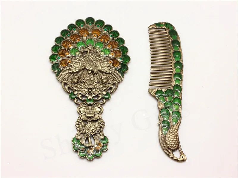 Peacock mirror comb sets (9)