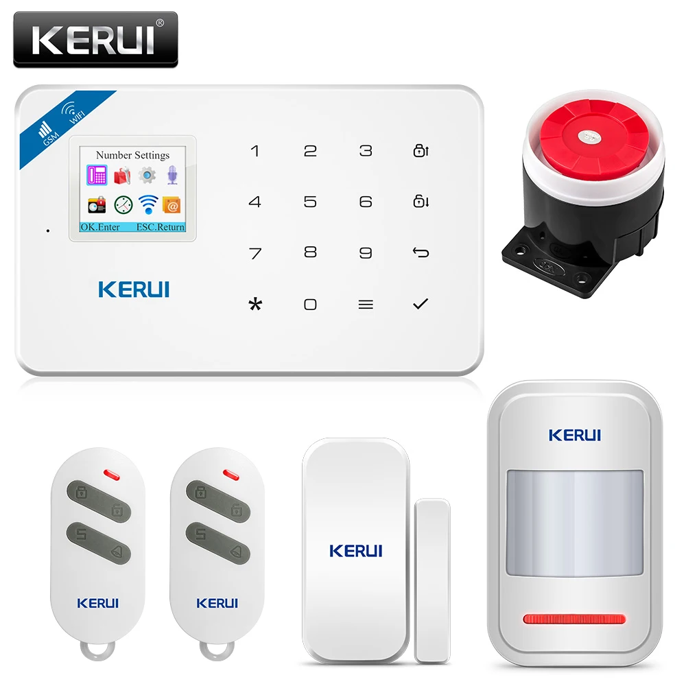 KERUI W18 Drahtlose WiFi Alarm System GSM Android IOS APP Control Home Security Alarm System KERUI W18 Drahtlose WiFi Alarm System GSM Android IOS APP Control Home Security Alarm System