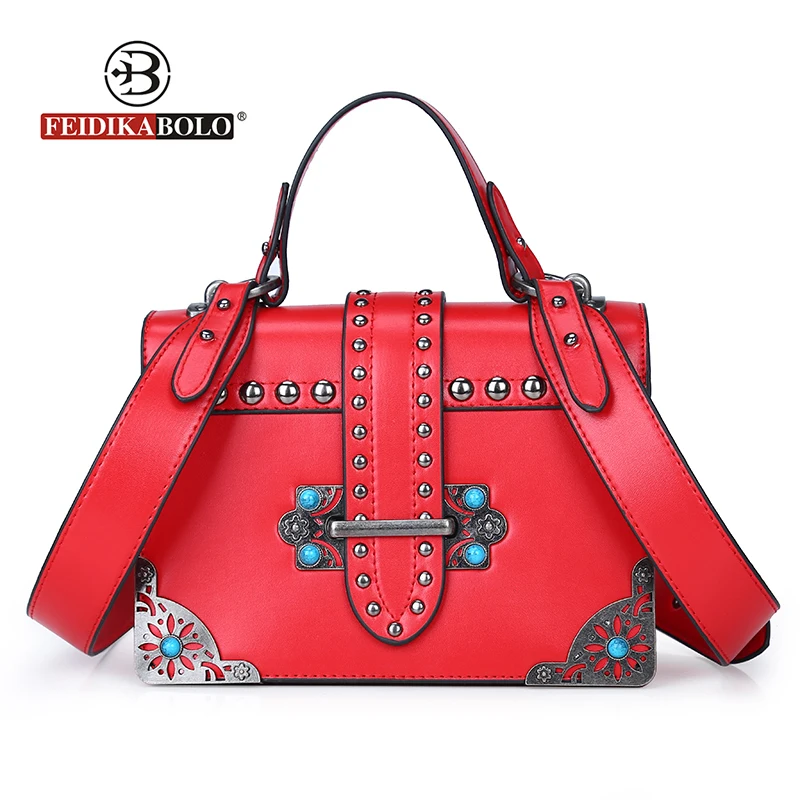

Fashion Mini PU Leather Women Crossbody Bags Rivet Vintage Shoulder Bag Designer Famous Brand Handbag Ladies Messenger Bags 2018