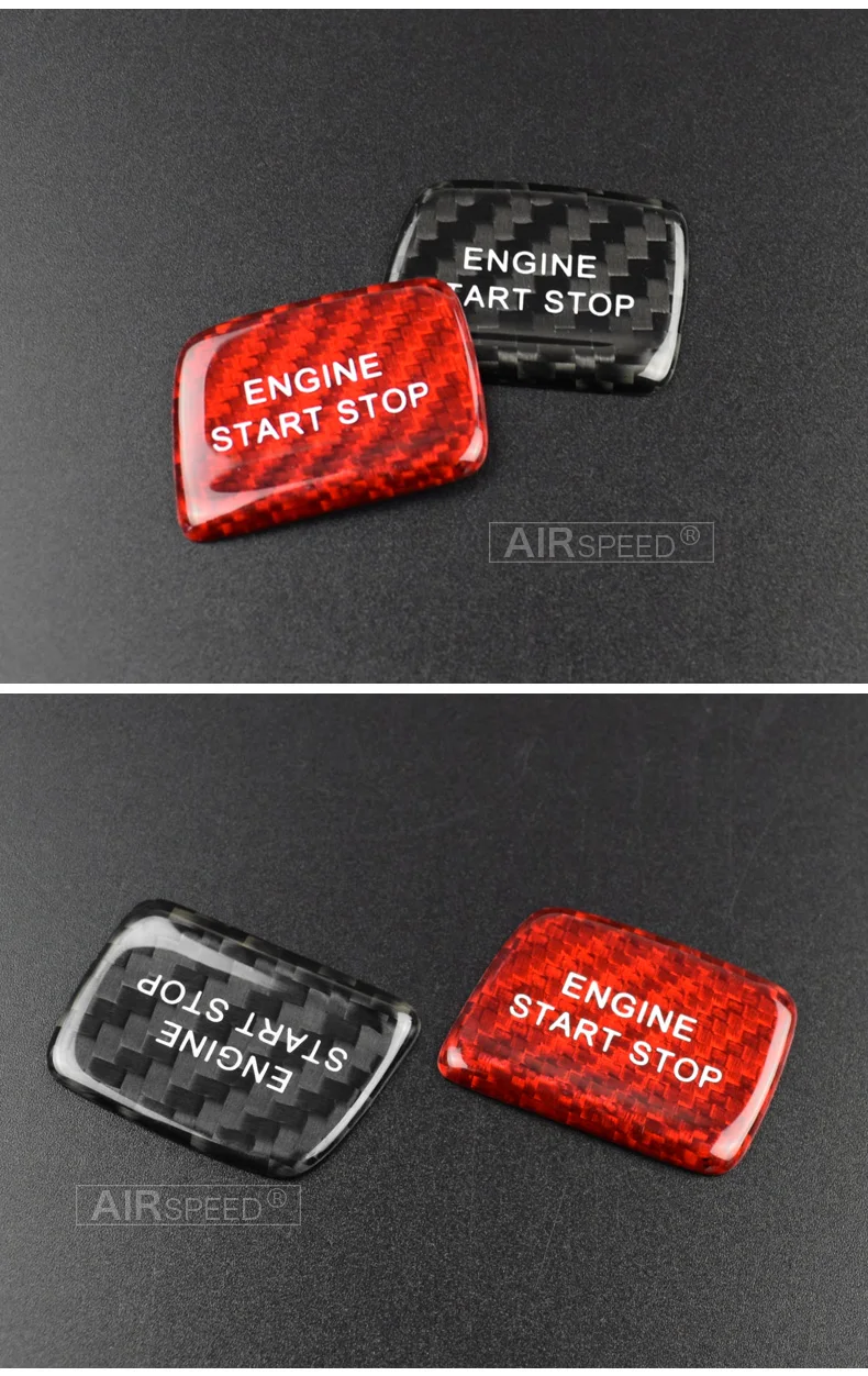 Chevrolet Camaro 2016+ Accessories Car Engine Start Stop Button Sticker Carbon Fiber Switch Button Cover Decoration (5)