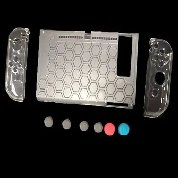 

Nintend Switch Crystal Cover Skin Case TPU Joystick Caps Protection Kit for NS Nintendoswitch Console and Joy-Con Controllers