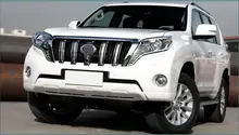 Chrome решетка радиатора Решетка под давлением накладка набор forToyota Прадо FJ150 2014 2015 2016 с Камера отверстие
