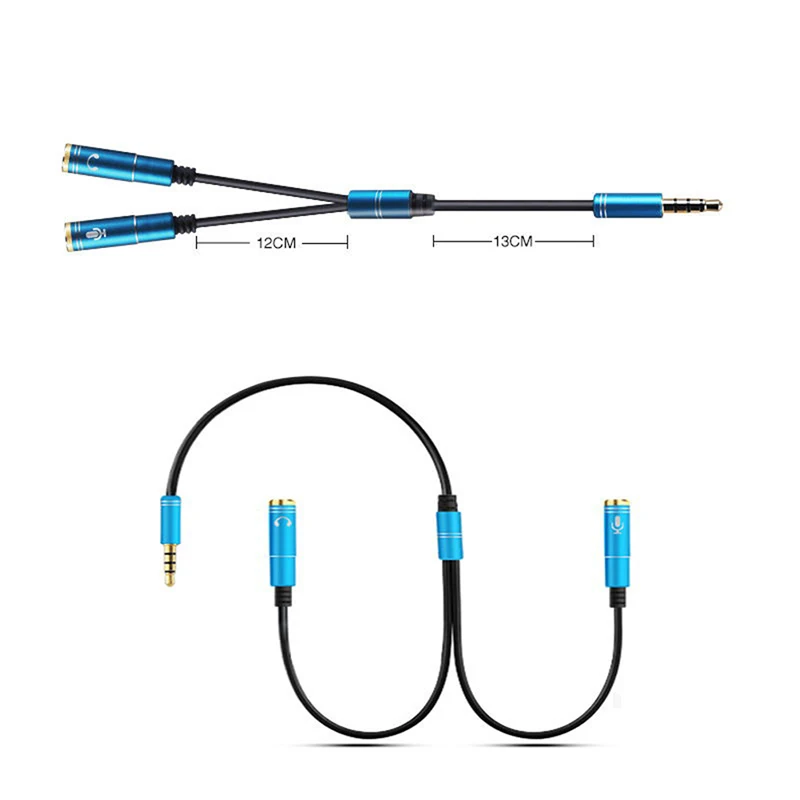 

30 CM 3.5mm 1 To 2 Dual Y Splitter Audio Cable Adapter Earphone Headphone Jack High Quality New Arrival