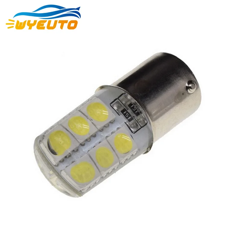 

2pcs white light bulbs for cars LED running lights Reversing lights 1156 1157 5050 12-lamp silicone Turn signal 12v