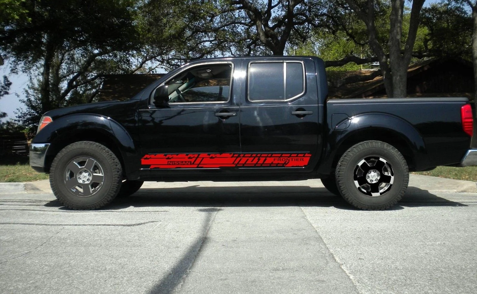 

For 1Set/2pcs Side stripe vinyl Decal Sticker Sider Stripe Kit for NIssan Frontier 2004-2015 Car styling