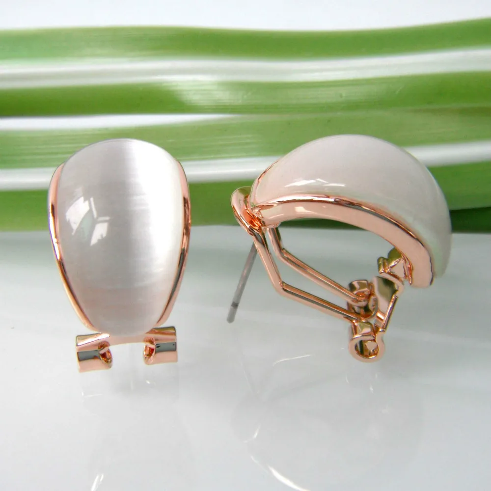 Navachi Cambered опал Овальный Желтый GP Clip stand серьги с застежкой SMT1802|earrings earring|yellow earringsopal