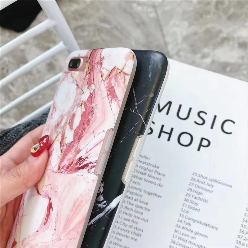 Luxury Marble Phone Case For iPhone 7 Case For iPhone X 7 6 6S 8 Plus 6 S Case Cover XR XS MXA Coque Silicon Fundas Capa Carcasa