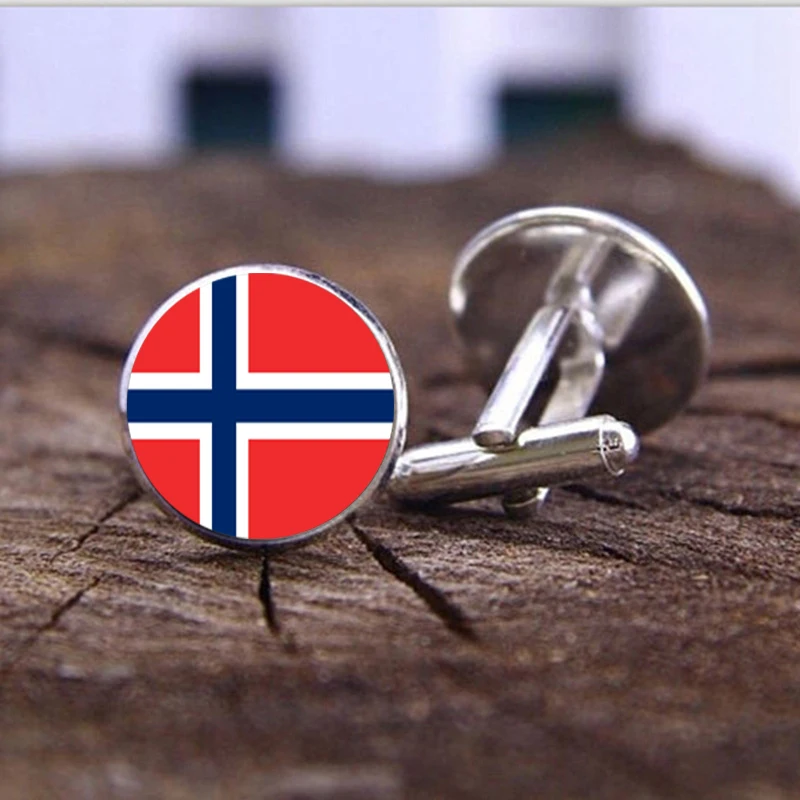 

SUTEYI Norway National Flag Pattern Cufflinks for Men High Quality Shirt Enamel Cufflinks SUTEYI Brand Jewelry Free Shipping