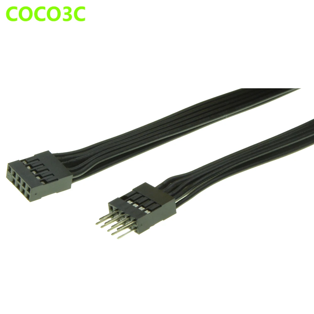 Motherboard 9 Pin USB header extension cable 10Pin USB Male to Female data transfer cable 24AWG 50cm