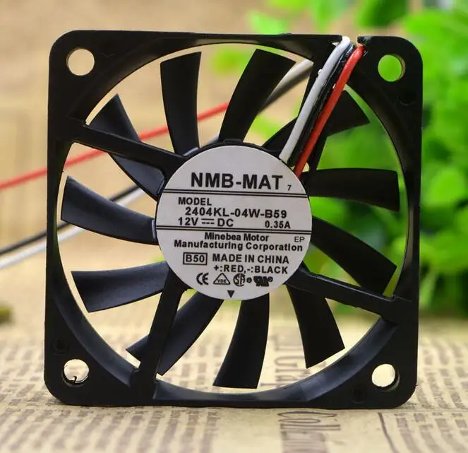 

Original NMB 6010 2404KL-04W-B59 12V 60*60*10mm 0.35A 6CM three wire speed version of the fan