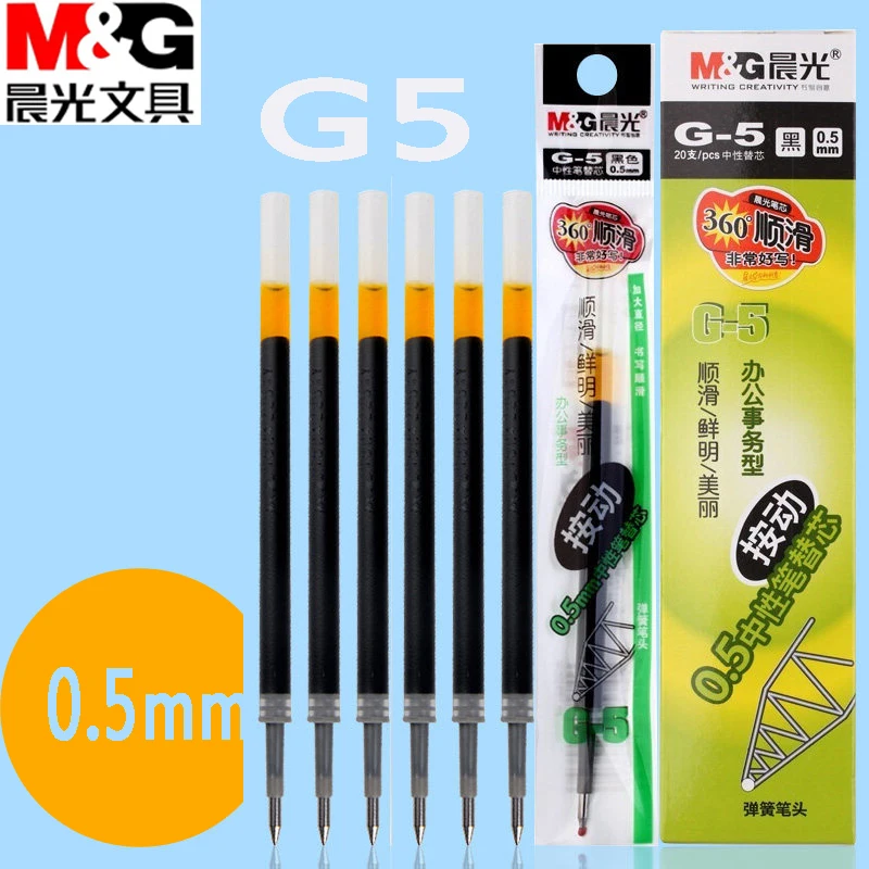 Wholesale 20PCS 0.5mm Ballpoint Pen Refills Gel Ink Refill Writing Pens 3 Colors 
