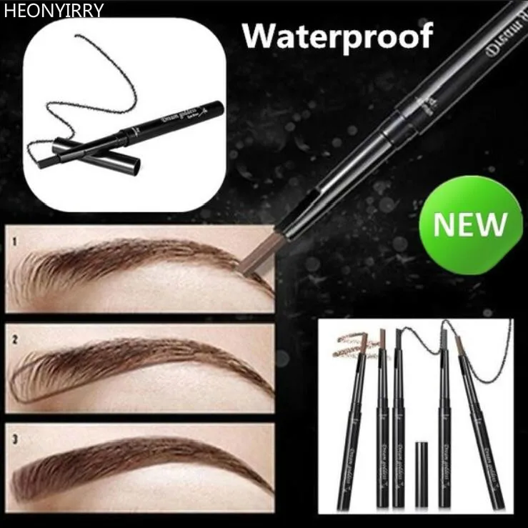 

Tattoo Eyebrow Pencil Tint with Eyebrow Brush Makeup Tool Cosmetic Natural Long Lasting Paint Eyebrow Waterproof Eyebrow Pencil
