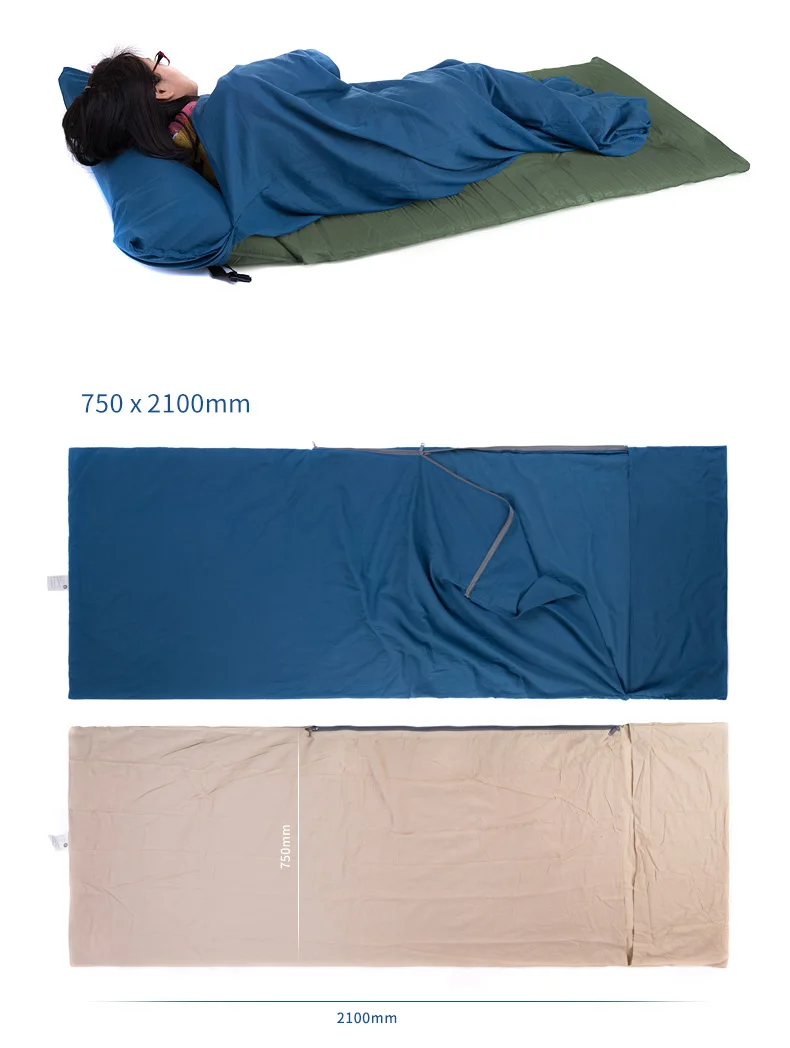 Saco de Dormir Caminhadas ao ar Splicing Algodão Forro Envelope Naturehike Ultraleve 2 Portátil Camping Livre Tamanho 3 Splicing Algodão Saco de Dormir Forro Envelope