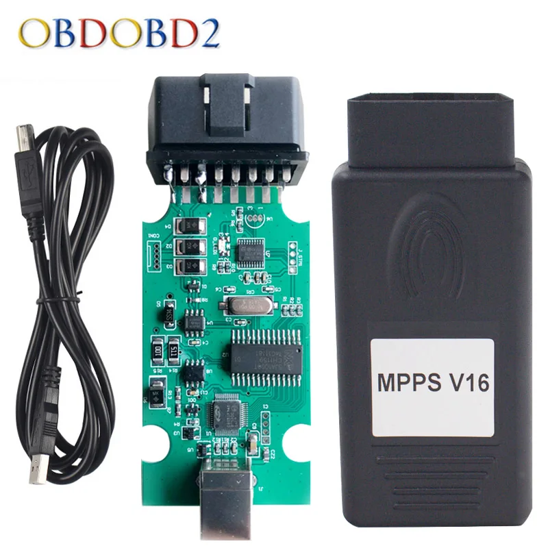 Comprar MPPS V16 caja de sintonización con chip ECU para automóvil interfaz para EDC15 EDC16 EDC17 MPPS 16 Multi idioma puede Flasher reasignar Cable envío gratis