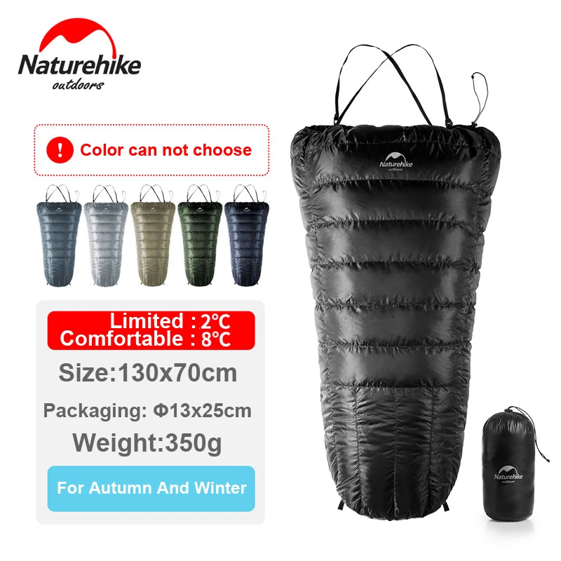 Naturehike открытый кемпинг Половина груди спальный мешок мини-утка вниз спальный мешок зимний взрослый ленивый мешок NH17S018-D