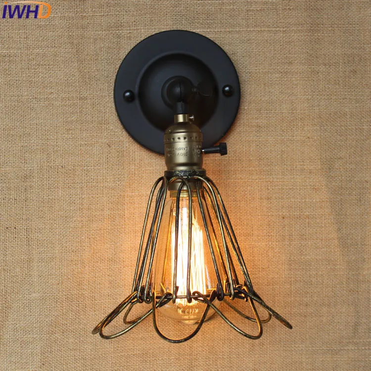 IWHD Loft Wall Lamp Led Vintage Light Sconce Lamparas Industrial Lighting Luminaire Lamps For Living Room Bedroom E27 Home Decor